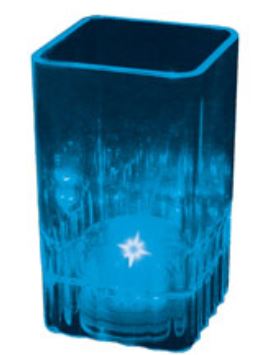Light up Square Fluted  2 oz Shot Glass - Customizable